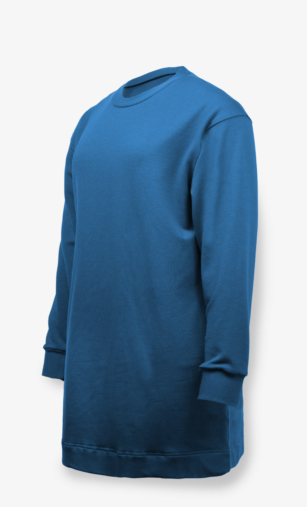 Robe femme bleue à manches longues en Tencel et coton biologique, style décontracté