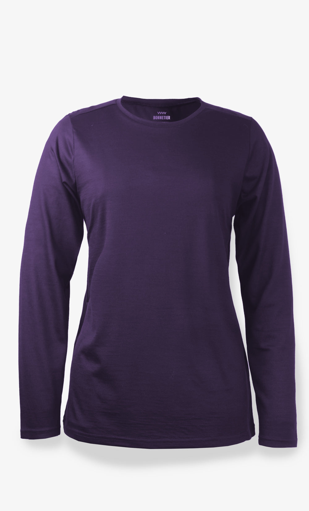 Manches longues Mérinos StretchWool™ Violet - Uni