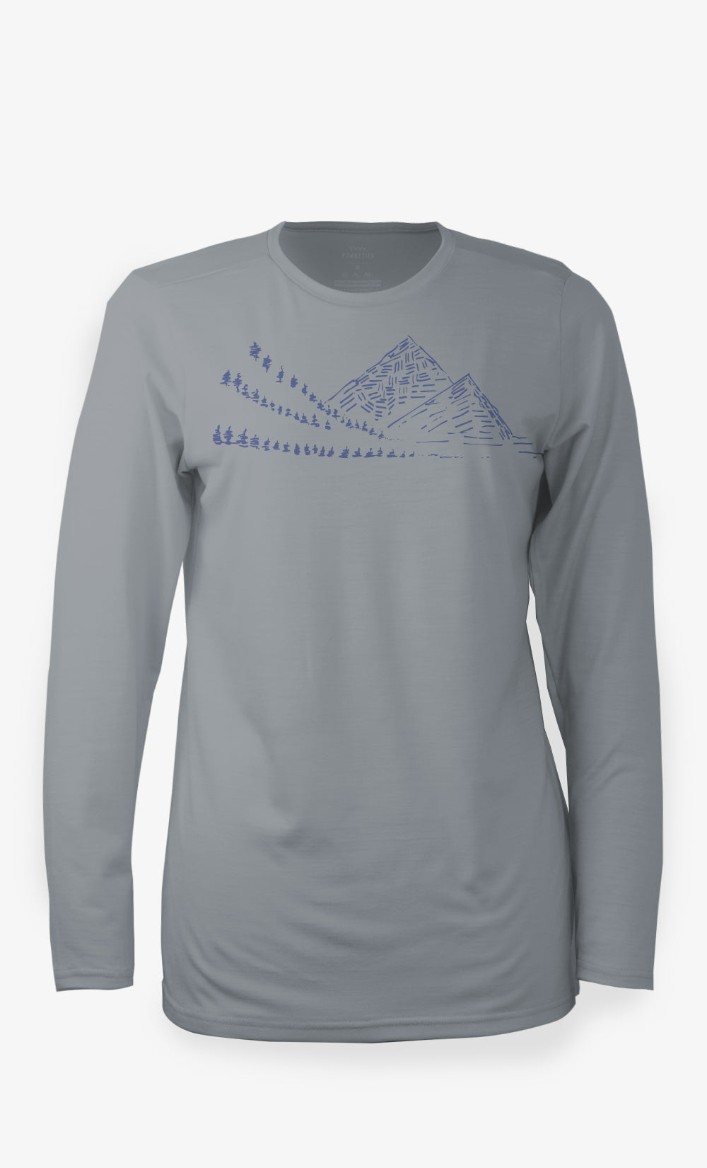 Long-sleeved Merino StretchWool™ Grey - Alps