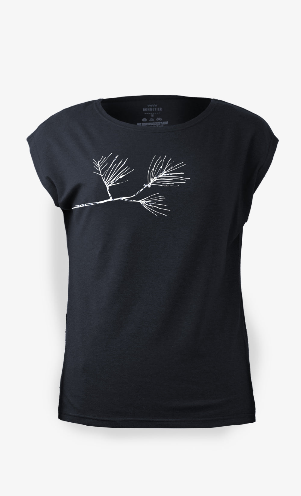 T-Shirt Femme couleur Noir - Branche de Pin