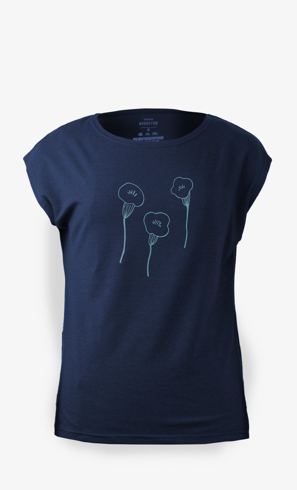 T-Shirt Femme Marine - Trois Coquelicots