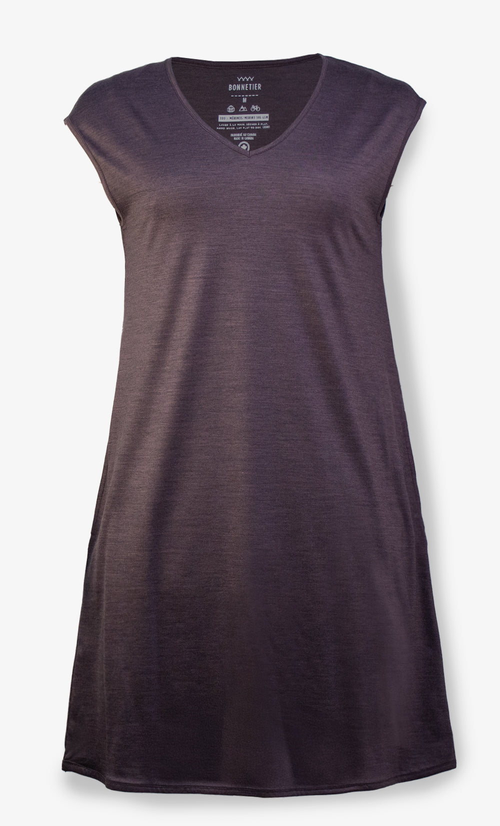 Robe Mérinos Aubergine Chiné - Orléan