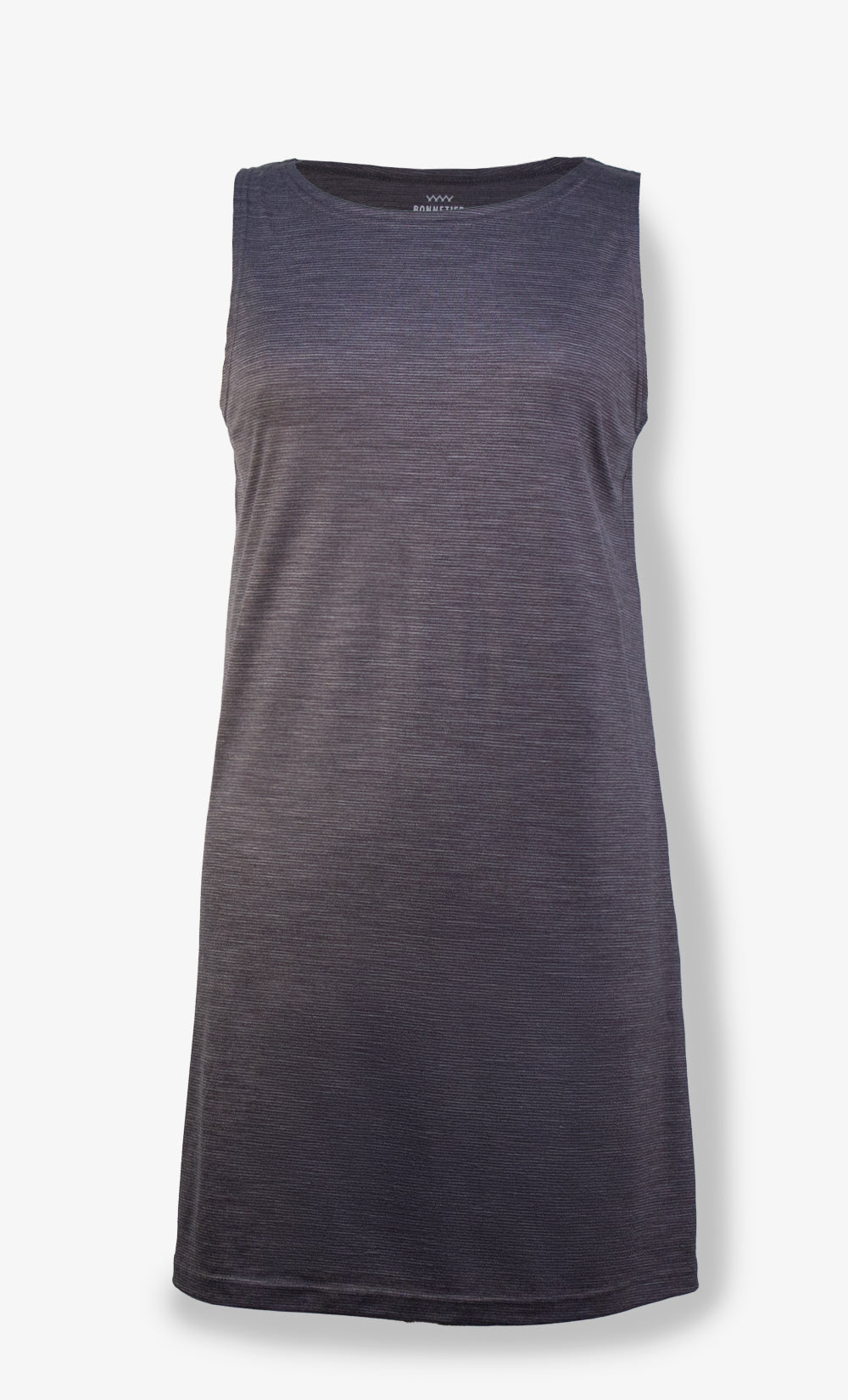 Robe Mérinos Rayé Mauve et Gris - Brume