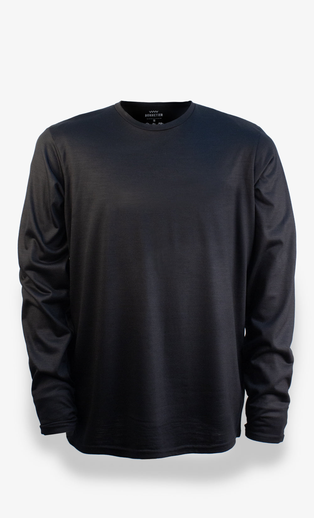 Men's Merino Wool Techcrew Long Sleeve Black