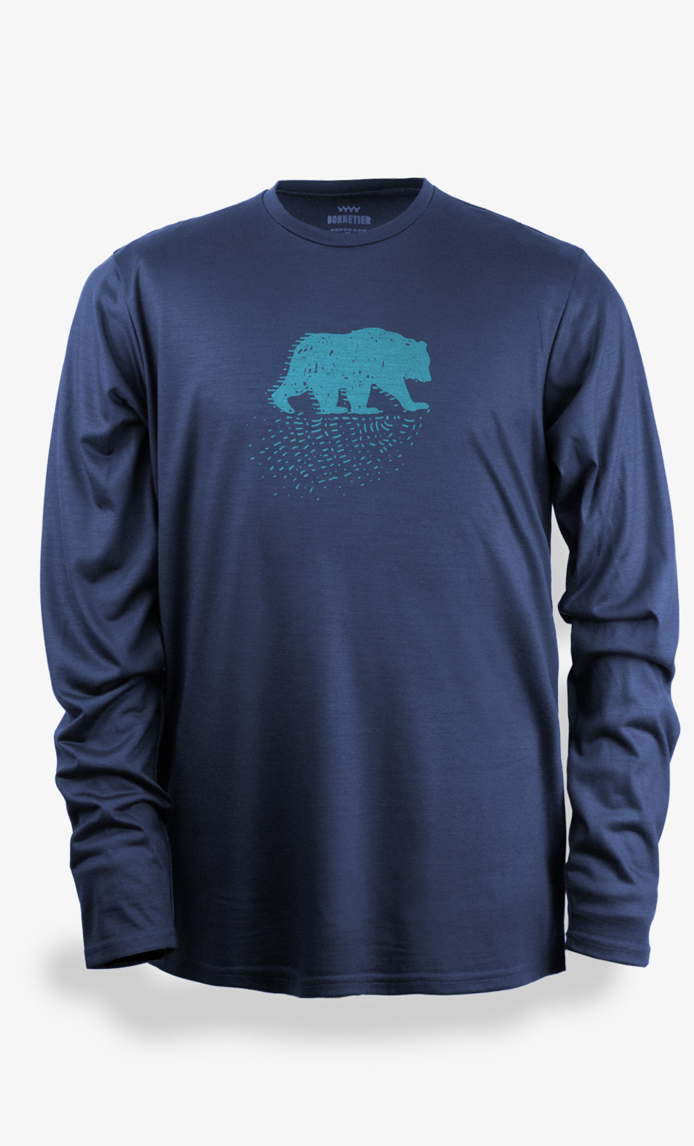 Manches Longues Mérinos Homme Techcrew Marine - Ours