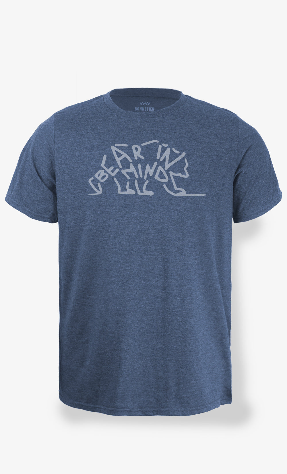 T-Shirt Homme Bleu Chiné - Bear in Mind