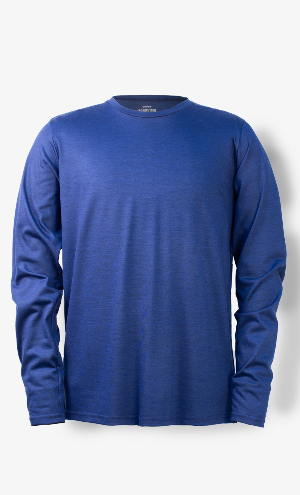 Manches Longues Mérinos Homme Techcrew Bleu Chiné - Uni