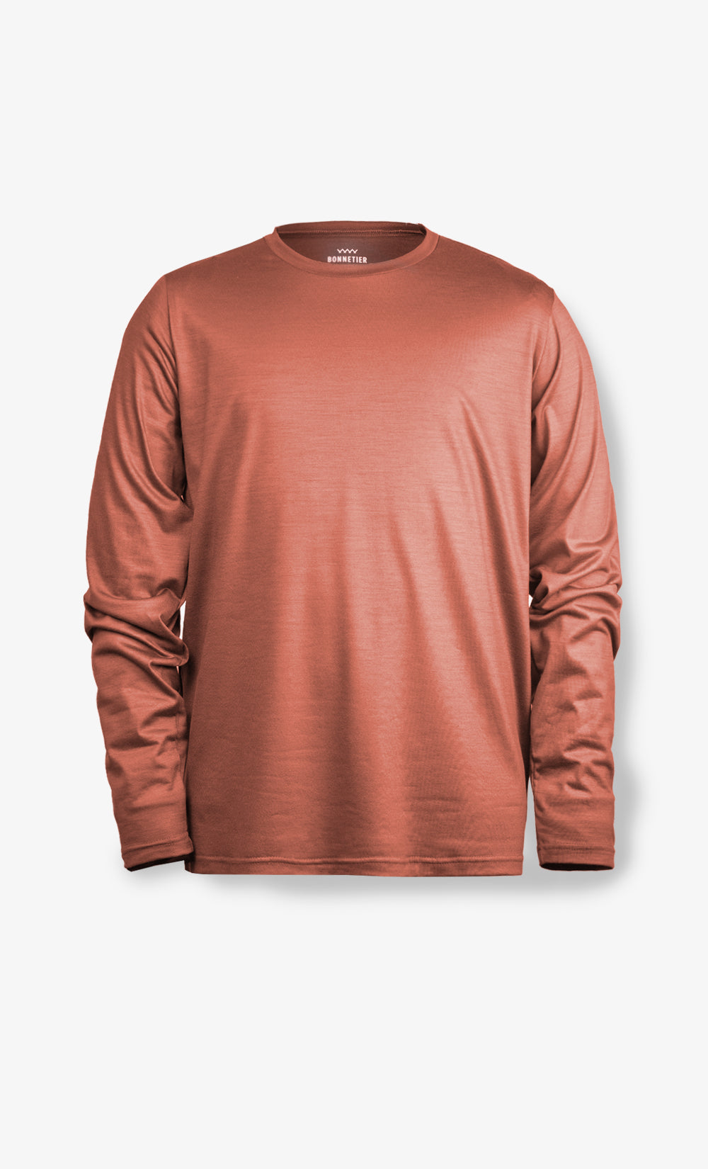 Men's Merino Stretchwool™ Long-Sleeve Burnt Orange - Plain