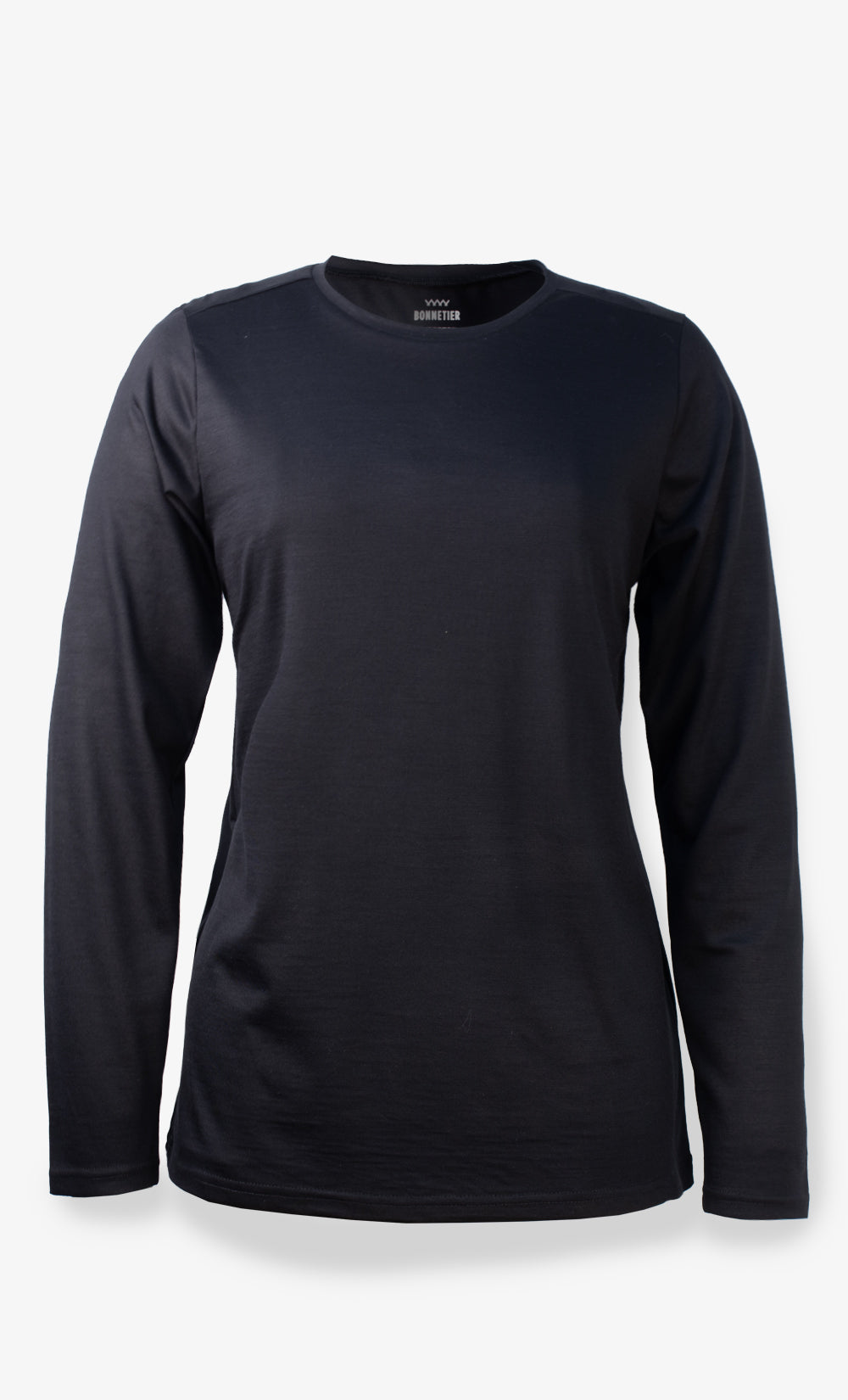 Haut Manche Longue Mérinos Femme Noir - Ultra