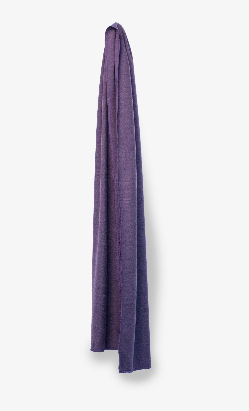 Foulard flanelle aubergine chiné en 100 % laine de mérinos BONNETIER fabriqué au Canada.