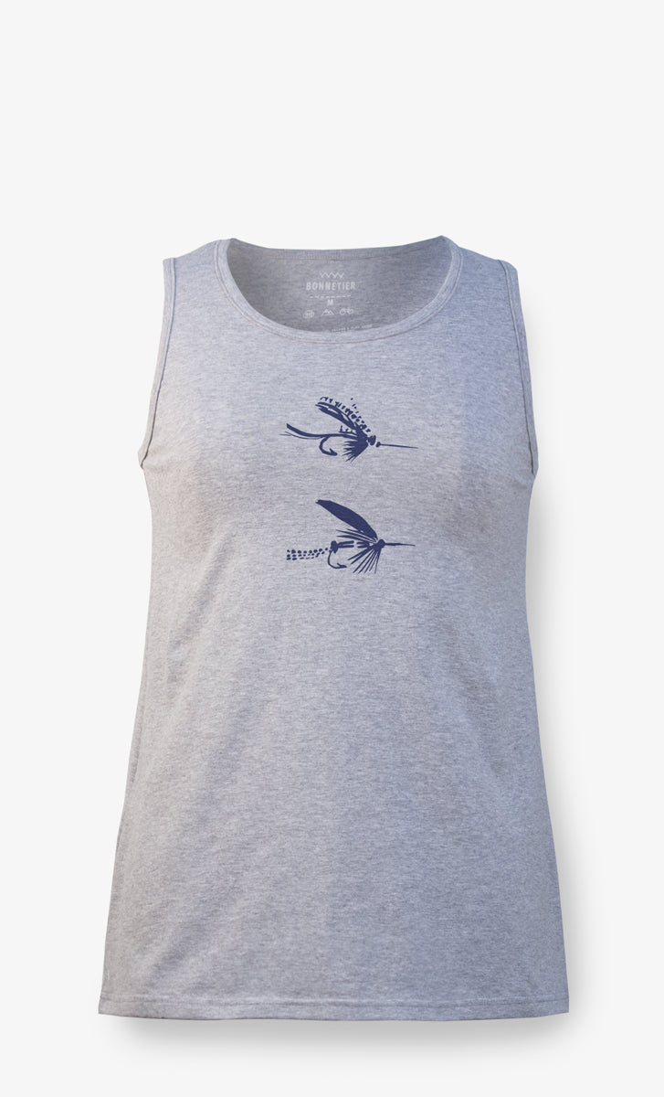 Women's Grey Athletic Camisole - Flies