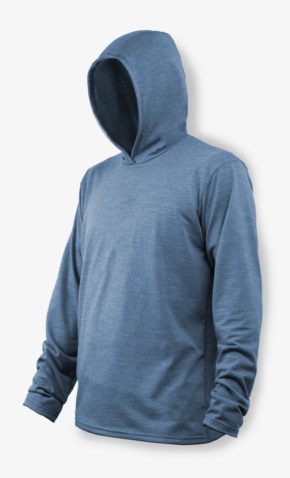 Capuchon Homme Mérinos Flanelle - Bleu Chiné