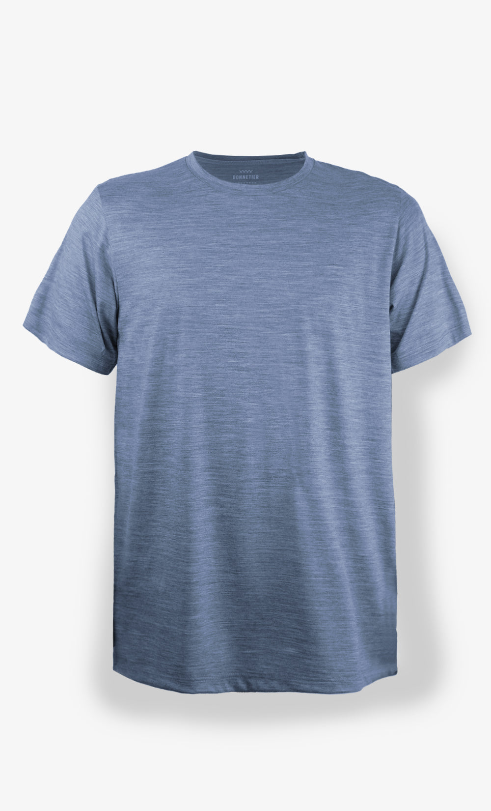T-shirt mérinos homme bleu gris uni ultra léger – voyage et randonnée